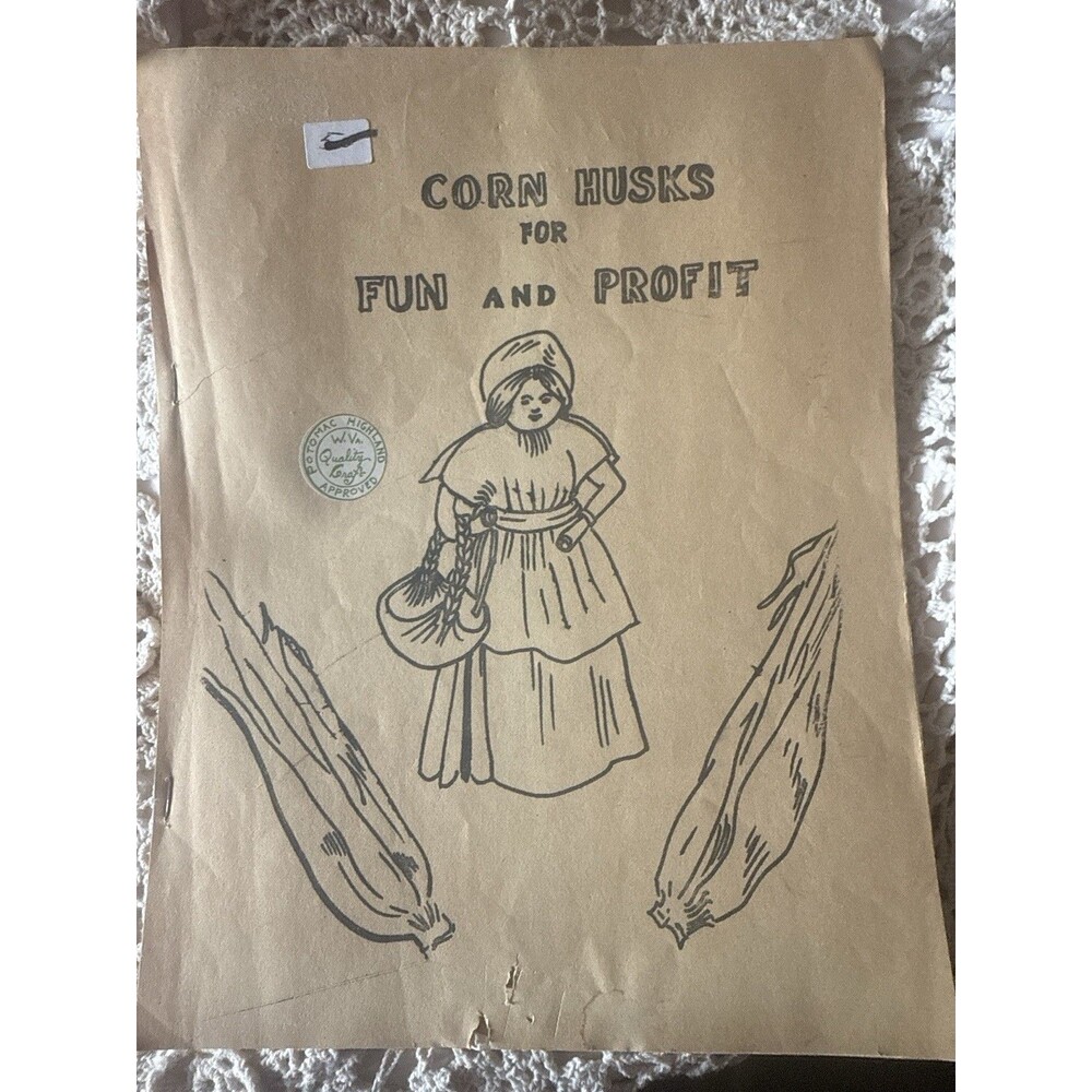 Vintage Corn Husks for Fun and Profit Craft Pattern Folk Art Dolls Pamphlet